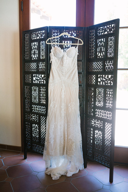 Crocheted wedding dress