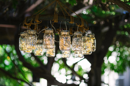Mason jar chandelier