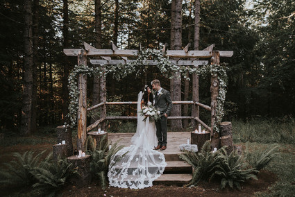 Rustic forest ceremony