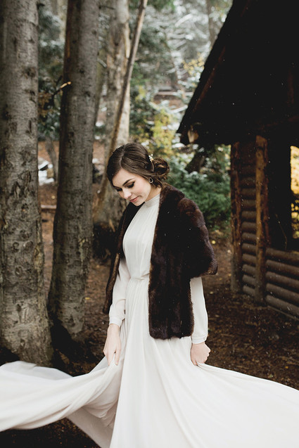 Rustic Thanksgiving wedding in the forest