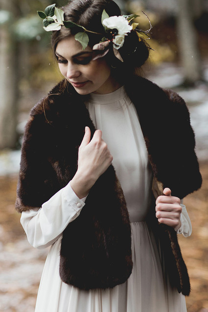 Rustic Thanksgiving wedding in the forest