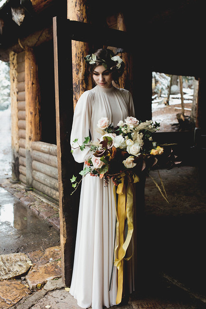 Rustic Thanksgiving wedding in the forest