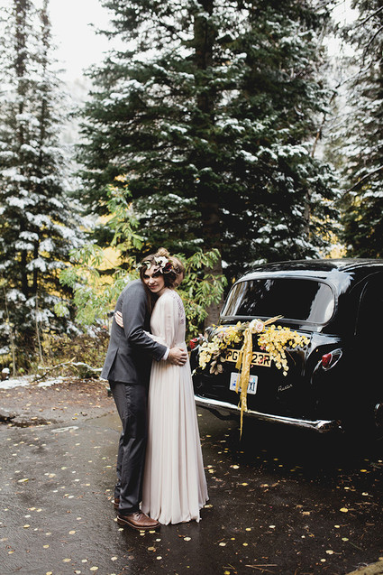 Rustic Thanksgiving wedding in the forest