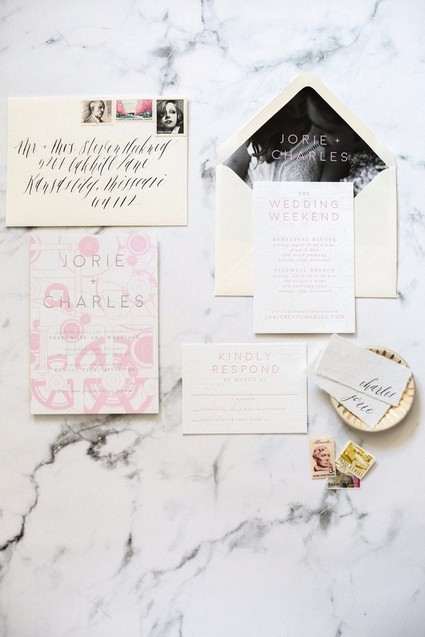 Modern wedding invitation