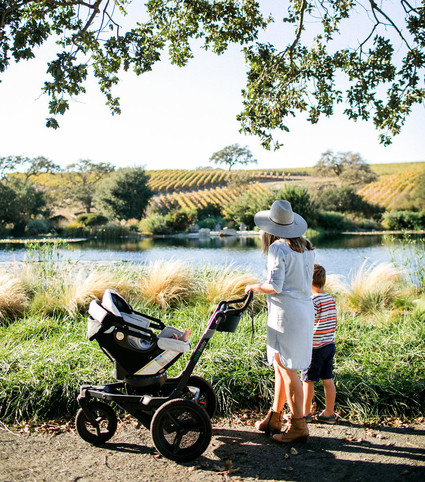 A day at a vineyard with Orbit stroller