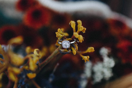 Autumn floral engagement session