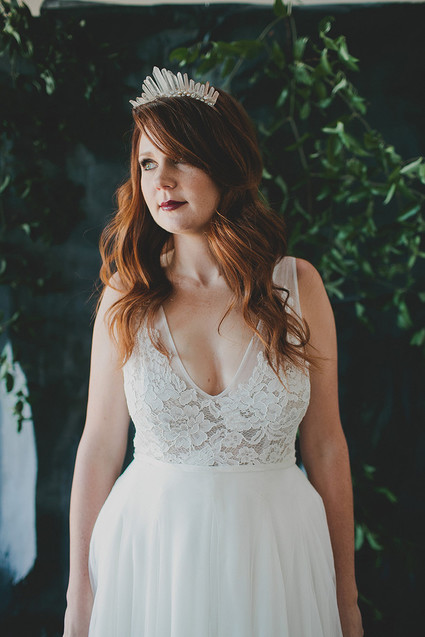 Quartz bridal crown