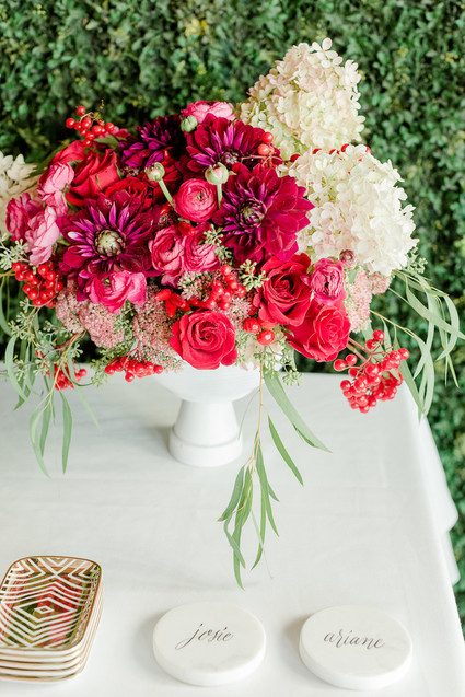 Red and pink florals