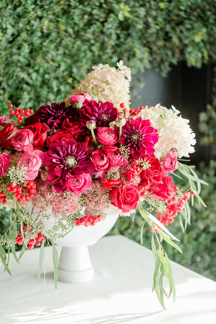 Red and pink florals