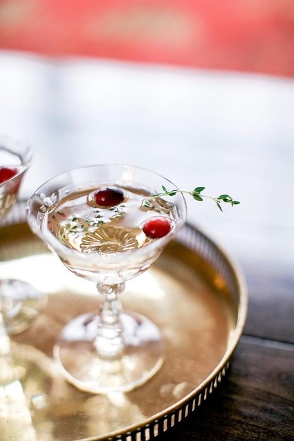 Winter wedding cocktails