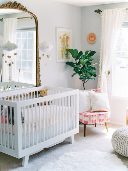 cozy feminine girl's nursery