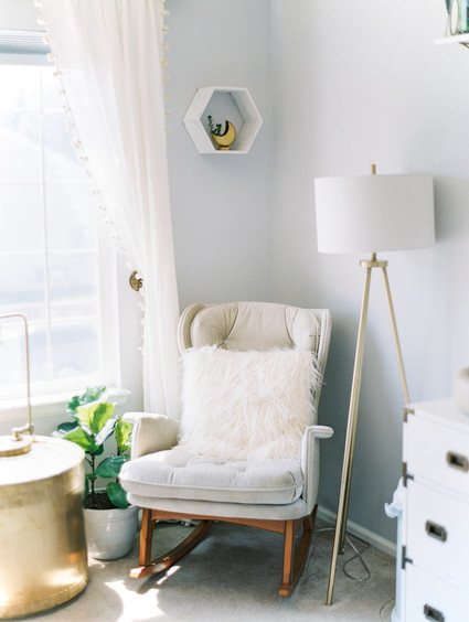 cozy feminine girl's nursery
