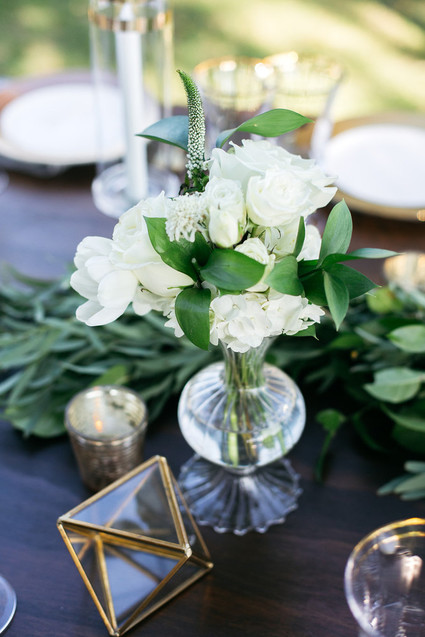 Green, white, and gold wedding ideas