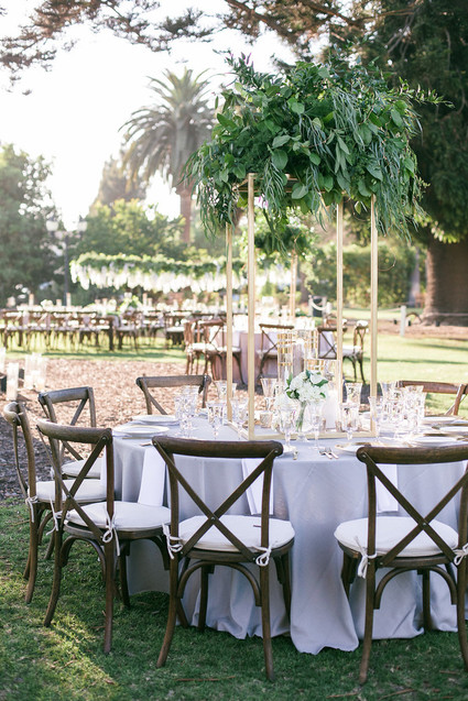 Green, white, and gold wedding ideas