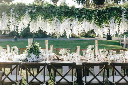 Green, white, and gold wedding ideas