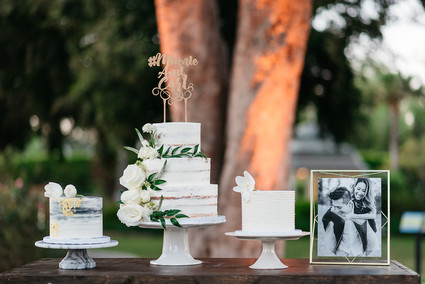 White wedding cake