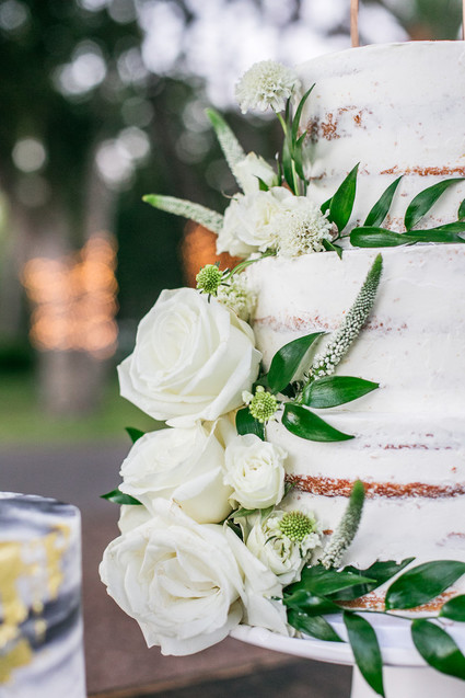 White wedding cake