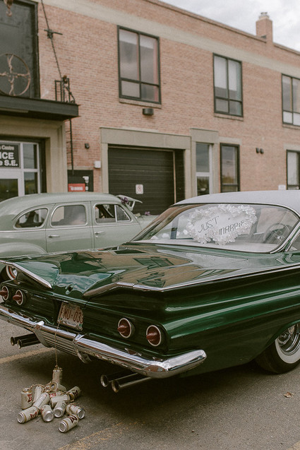 Vintage wedding car