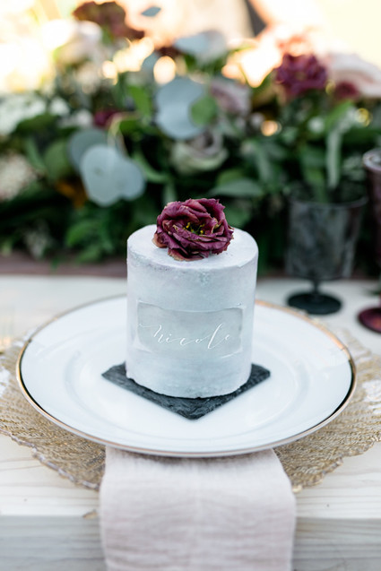 Slate wedding cake
