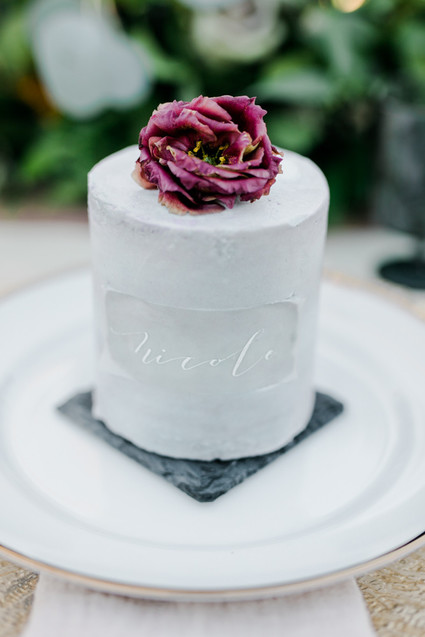 Slate wedding cake
