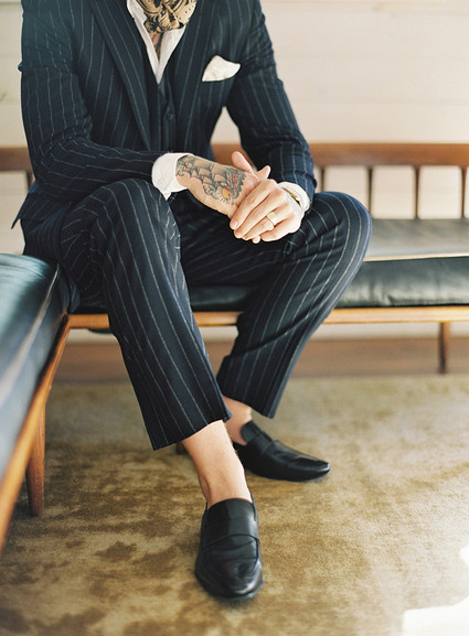 Stylish groom attire