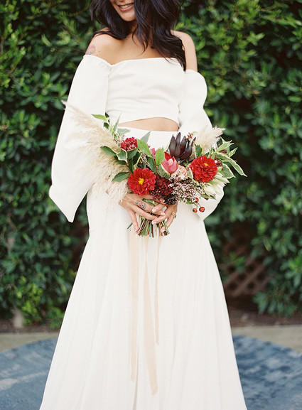 Two piece wedding dress