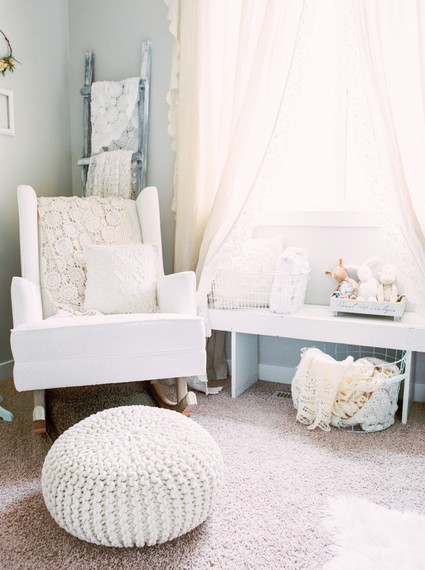 All white vintage nursery