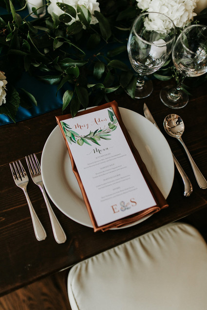 Modern garden inspired wedding