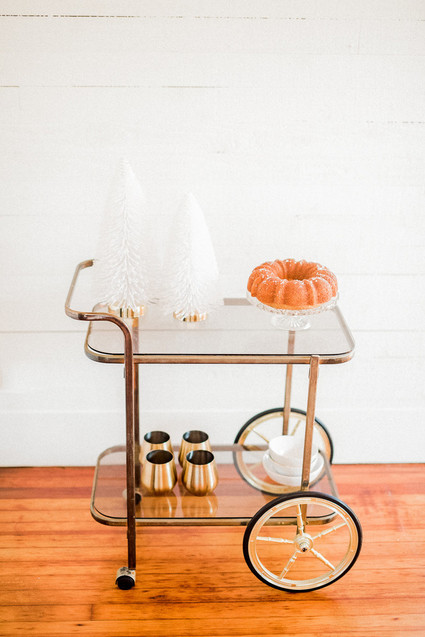 simple holiday bar cart