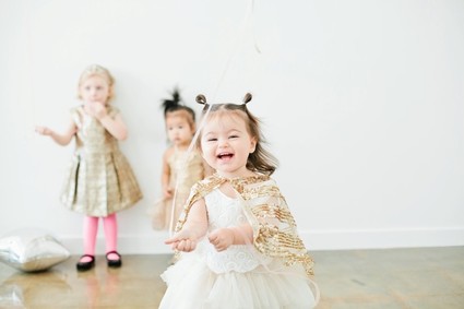 modern gold and white kids new years eve party
