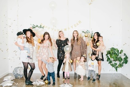 modern gold and white kids new years eve party