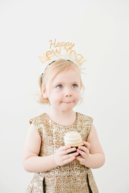 modern gold and white kids new years eve party