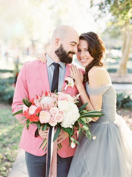 Pink and grey wedding inspiration
