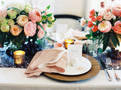 Pink and grey wedding inspiration