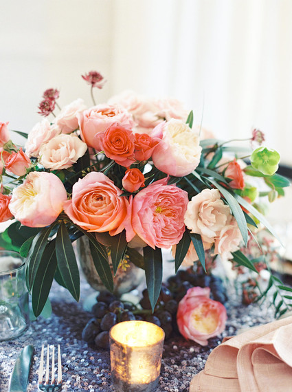 Pink wedding florals