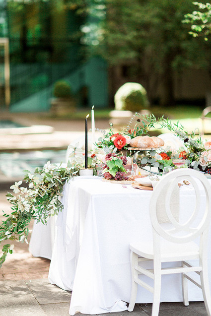Garden wedding reception