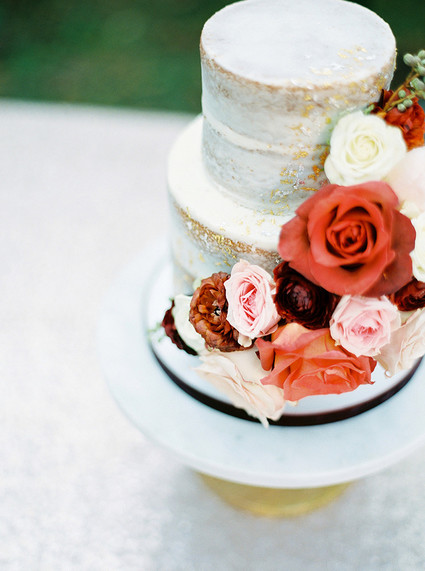 Floral wedding cake