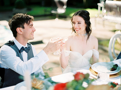 Garden wedding reception