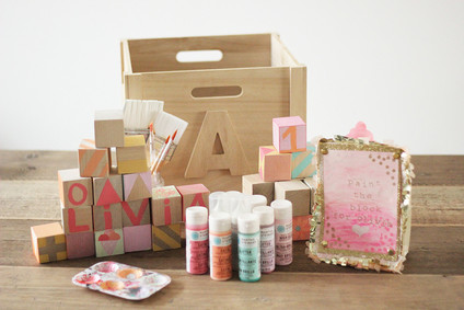 DIY painted blocks