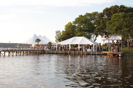 lakeside wedding reception