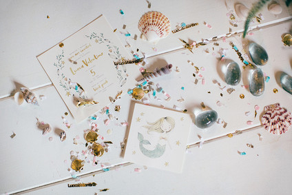 Mermaid 5th birthday party for Lucca Valentine Inspiration