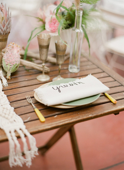 Bohemian wedding decor