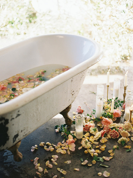 Floral milk bath