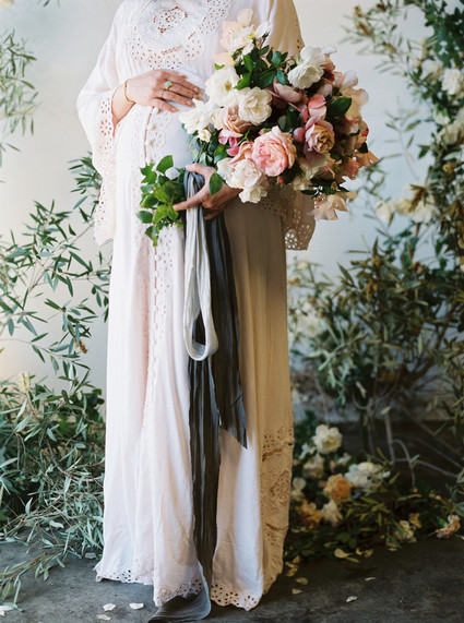 Floral maternity photos