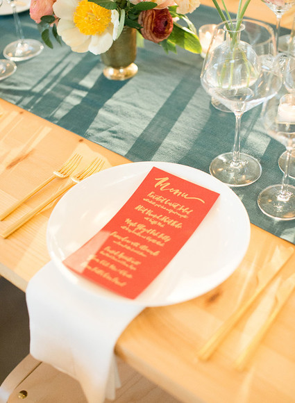 Modern wedding reception decor