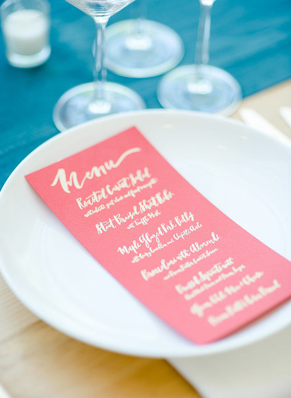 Wedding menu design