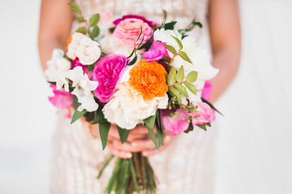 Colorful bridal bouquet