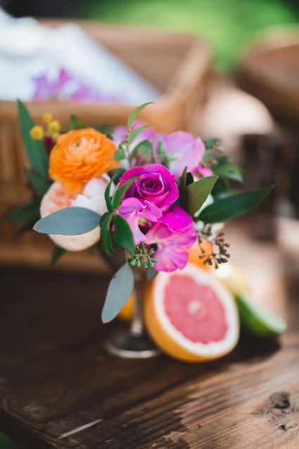 Tropical wedding decor