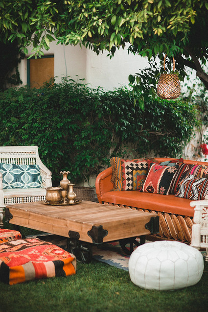 Bohemian wedding lounge