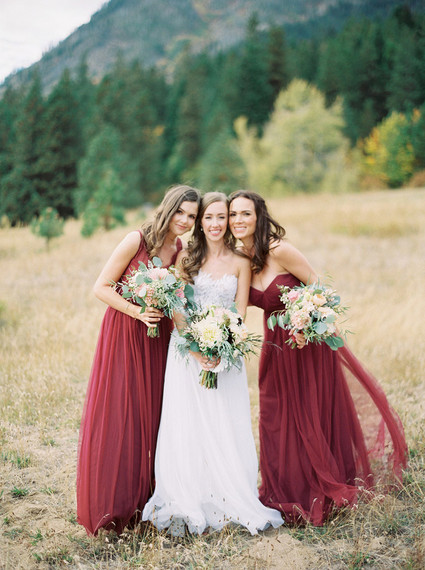 Burgundy bridesmaid dresses Inspiration